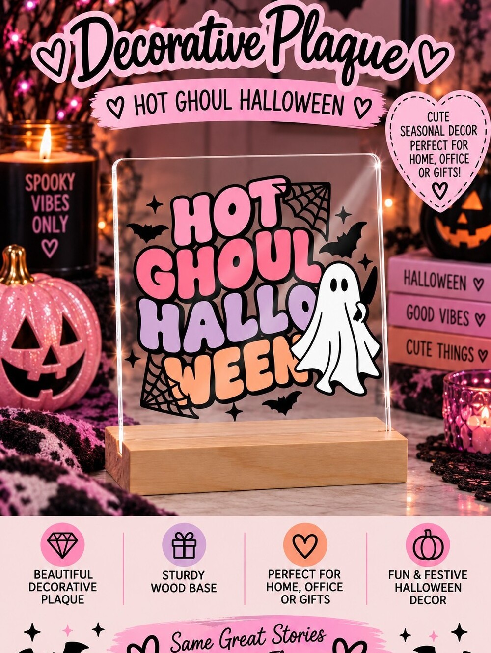Hot Ghoul Halloween Decorative Plaque!
